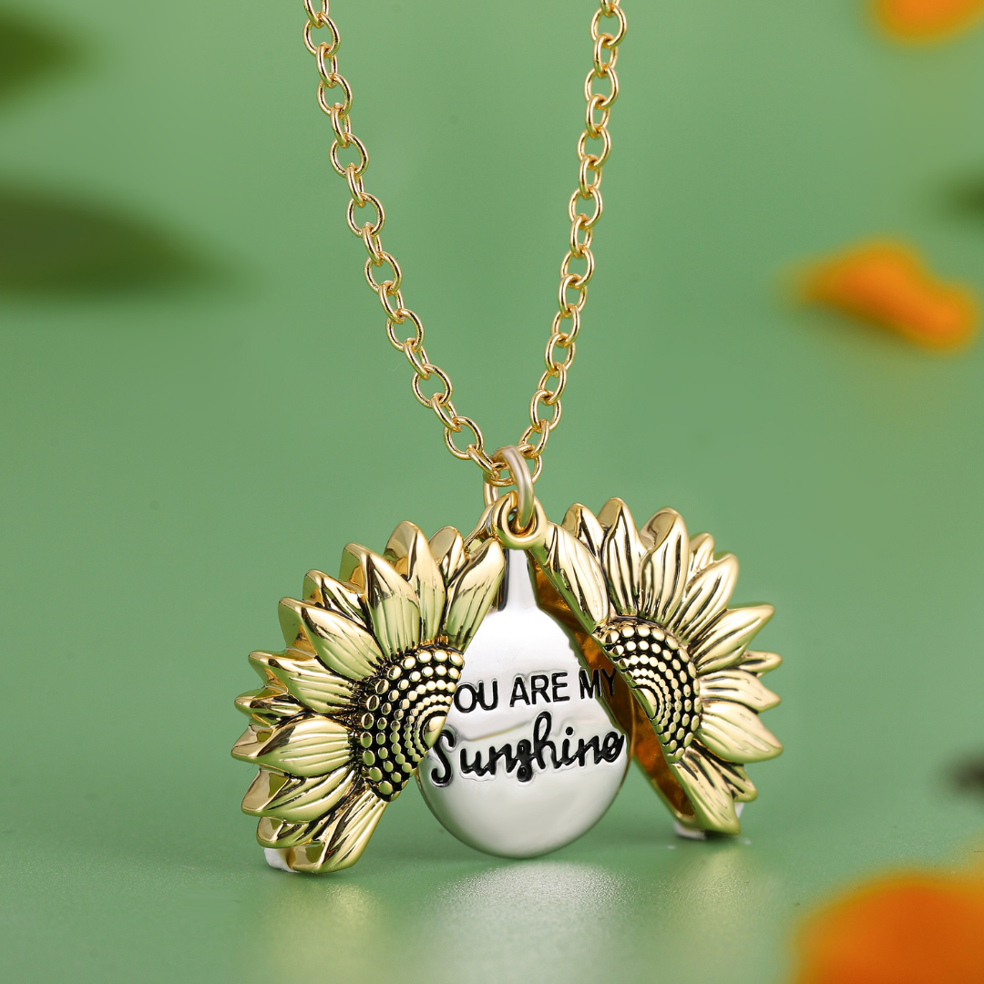 MIDY Fashion Sunflower Pendant Necklaces Women You Are My Sunshine Letter  Design Flower Choker Necklace Simple Jewelry Gift - AliExpress